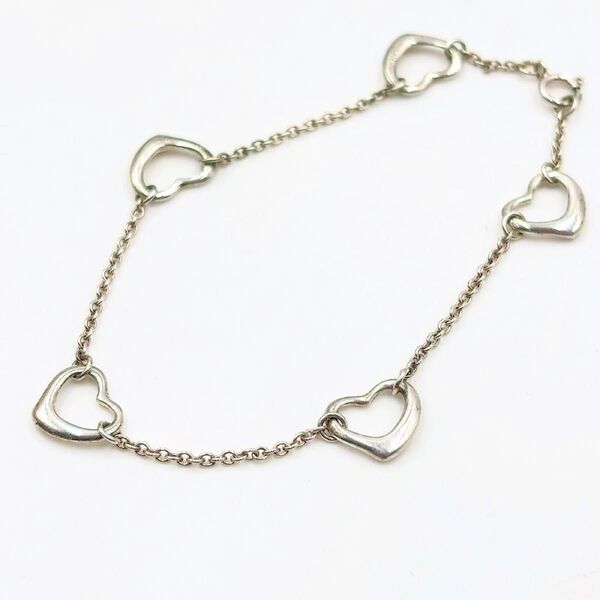 ティファニー 5オープンハート リンク シルバーブレスレット TIFFANY&Co. ティファニー 5モチーフ シルバー925