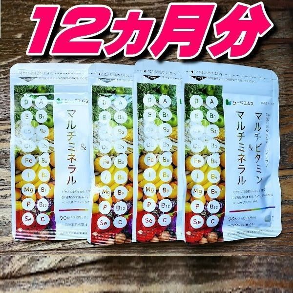 マルチビタミン&マルチミネラル 約12ヶ月分 1年分サプリメント シードコムス 推しクーポンでお得