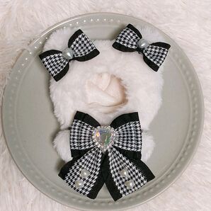 ハンドメイド にじぱぺっと くま 着ぐるみ 10cm ぬい服 ぬい活