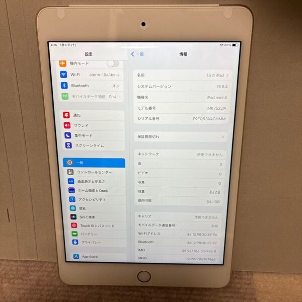 iPad mini4 Wi-Fi+Cellular 64GB