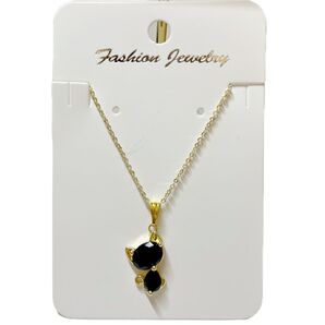C1 ハンドメイドアクセサリー 猫ネックレス 猫アクセサリー 黒猫 ※2点ご購入で100円引き