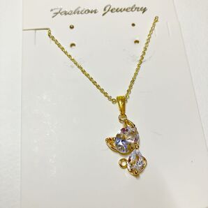 C2 ハンドメイドアクセサリー 猫ネックレス 猫アクセサリー ※2点ご購入で100円引き
