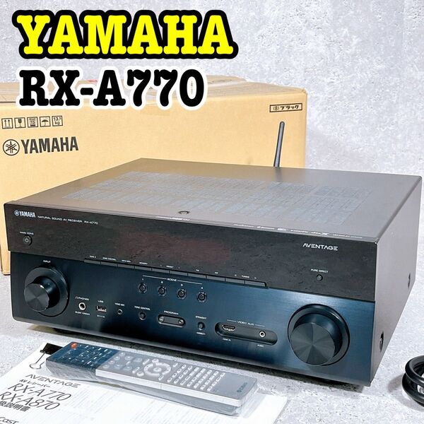 美品 YAMAHA RX-A770 AVアンプ レシーバー 7.2ch対応 ヤマハ サラウンド ブラック 高音質