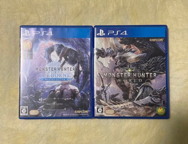 【正常動作品】 PS4 モンスターハンターワールド アイスボーン モンスターハンター モンハン 2点セット まとめ売り プレステ4