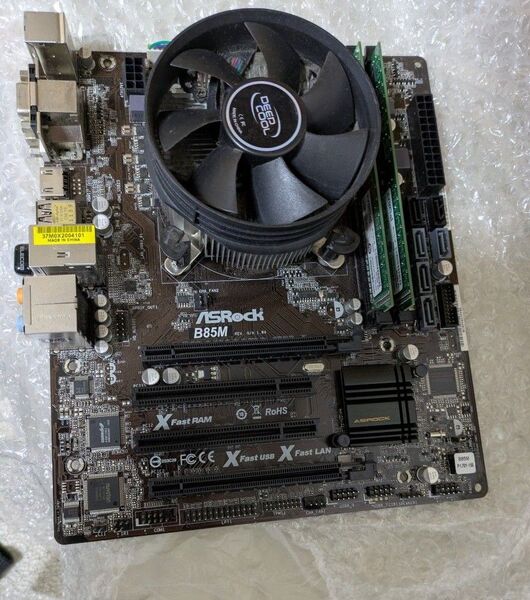 ASRock B85M corei5 4570 メモリ4GB×2 CPUクーラー付き