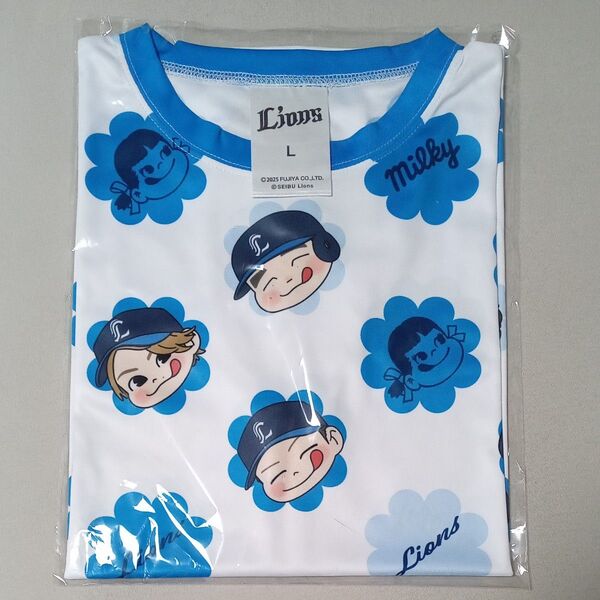 埼玉西武ライオンズ ペコちゃん75周年コラボ フルグラフィック Tシャツ