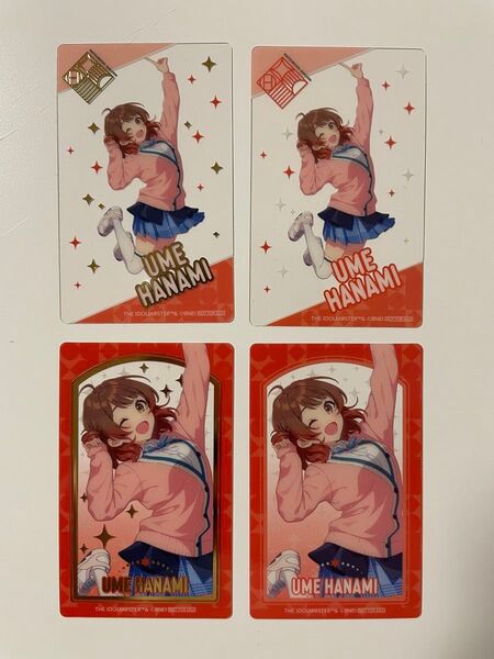 学園アイドルマスター 花海佑芽 クリアシート 4種セット ノベルティ ナムコ 限定