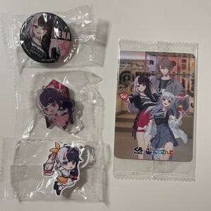 にじさんじ くら寿司 夜見れな 4点セット めじるしチャーム アクリルスタンド 缶バッジ カード