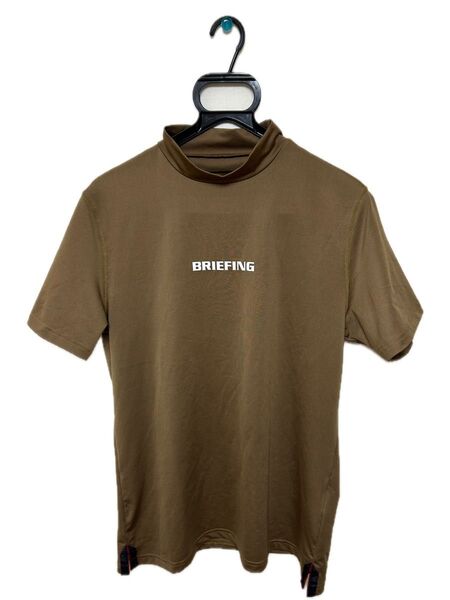 BRIEFING モックネックTシャツ ブラウン M