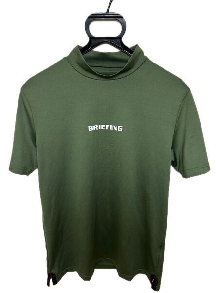 BRIEFING モックネックTシャツ オリーブ M