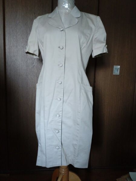 ナース服風?ワンピース シャツワンピース 半袖
