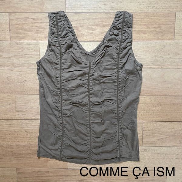 COMME CA ISM タンクトップ Vネック ブラウン