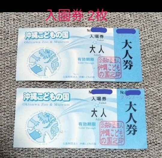 沖縄こどもの国 チケット 2枚 ② 沖縄チケット 入園券 期限なし 値下げ不可 動物園