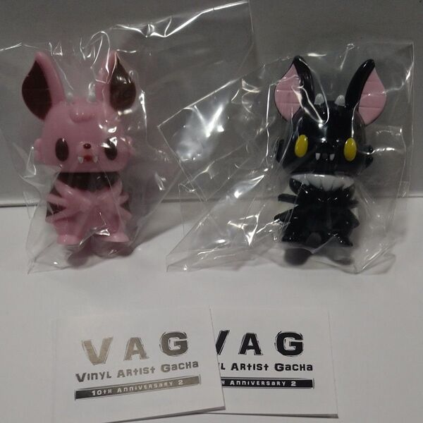 2個セット VAG 10th Anniversary 2 蝙蝠怪獣コパタパタン ちしまこうのすけ ガチャ ソフビ コウモリ