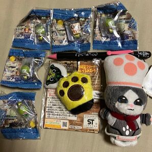 ぬいぐるみ アイルー占い五体 肉球型クリーナー メラルーシャープペン