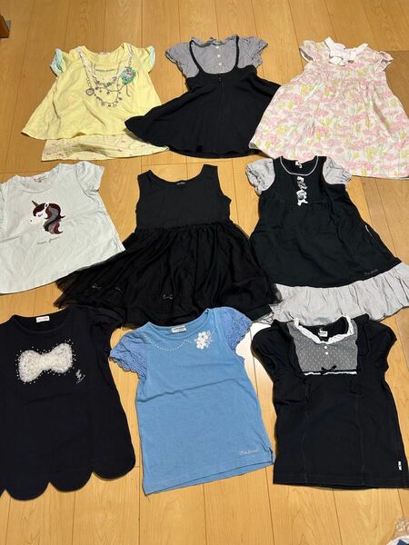 女の子 トップス ワンピース まとめ売り 9着 120cm Tシャツ メゾピアノ ポンポネット any FAM