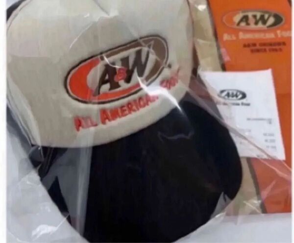 新品A&W沖縄限定ロゴメッシュキャップ ブラック 正規品 黒
