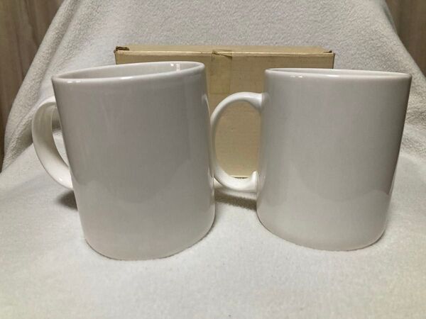 マグカップ 2個セット 白 ホワイト 未使用 シンプル