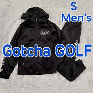 GOTCHA GOLF ガッチャ ゴルフ ナイロンジャケット ナイロンパンツ セットアップ 上下セット 黒色 メンズ S