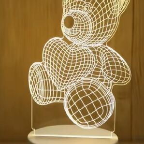 3D テディベアLEDライト寝室 間接照明 常夜灯