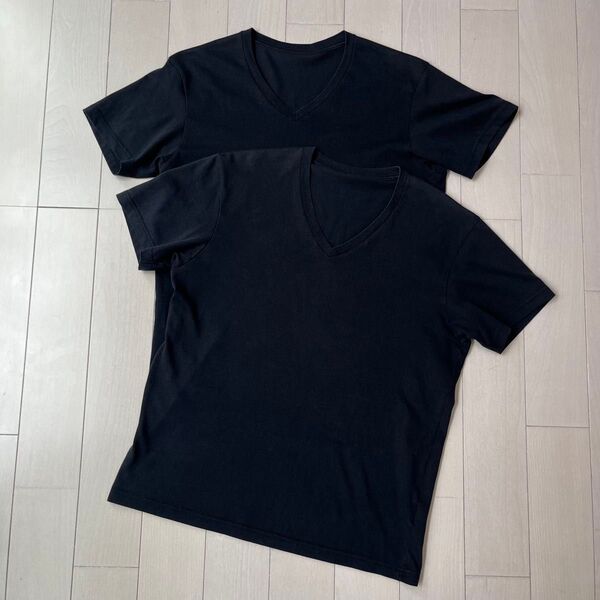ユニクロ インナーTシャツ Vネック メンズMサイズ 2枚セット