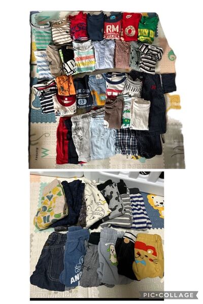 男の子 女の子 子供服 トップス ボトムス まとめ売り 80前後 春夏秋冬 大量 セット