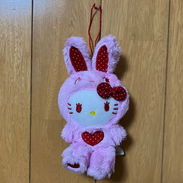 マスコット ぬいぐるみ ハローキティ サンリオ カラフルバニー ストラップ マスコット ピンク キティちゃん 量産型 地雷系
