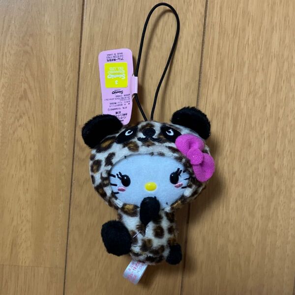 ぬいぐるみ サンリオ キティ キティちゃん ハローキティ マスコット ストラップ ヒョウ柄 量産型 地雷系 キーホルダー