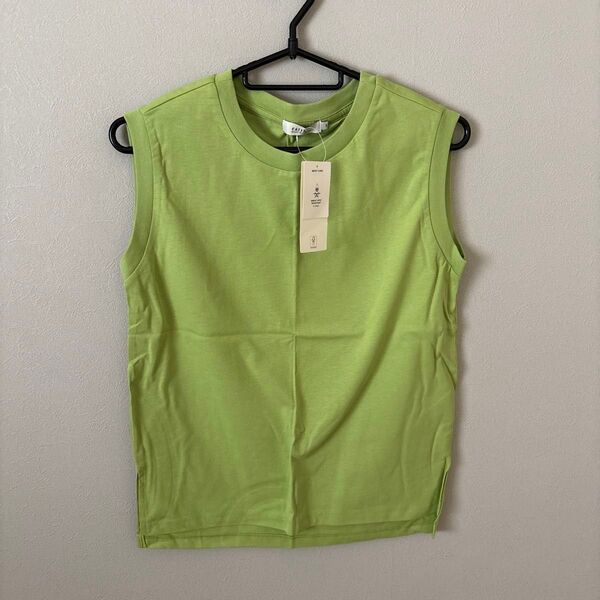 earth music&ecologyノースリーブ Tシャツ カットソー ピスタチオ グリーン