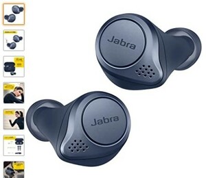 Jabra TW EARPHONES Elite Active 75t NAVY Alexa bluetooth 5.0 ANTI DUST DRIP IP57 NORTH EU DESIGN OFFICIAL PRODUCT