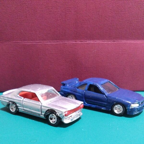 トミカ ミニカー カスタム品 スカイラインGTR34 ハコスカGTRレーシング セット