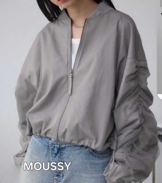MOUSSYチュールドッキングブルゾン
