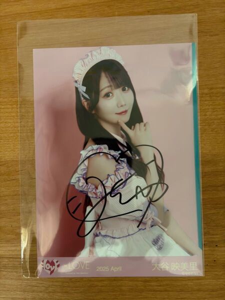 =LOVE イコラブ イコノイジョイ2024 ダイナー衣装 生写真 大谷映美里 ビッグ生写真 直筆 サイン