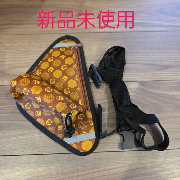 新品未使用 ボディーバッグ ウエストポーチ ペットボトルホルダーつき ふくろう柄