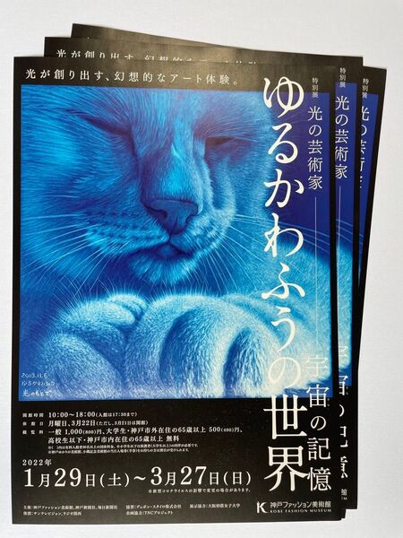 ゆるかわふうの世界 光の芸術家ー宇宙の記憶 チラシ3枚