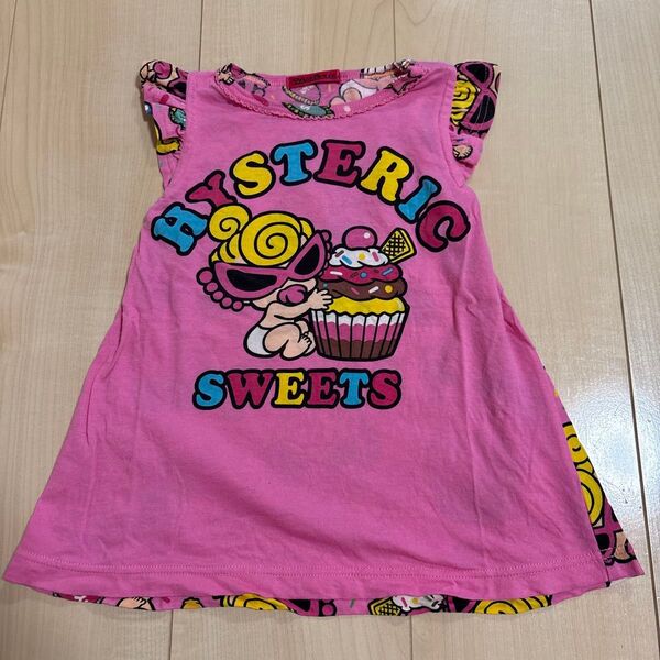 HYSTERIC MINI ノースリーブワンピース ピンク 90