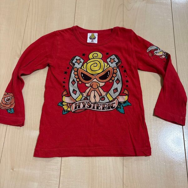 HYSTERIC MINI 長袖Tシャツ 90 赤 レッド