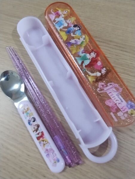 日本製★ディズニープリンセス お箸&スプーンセット