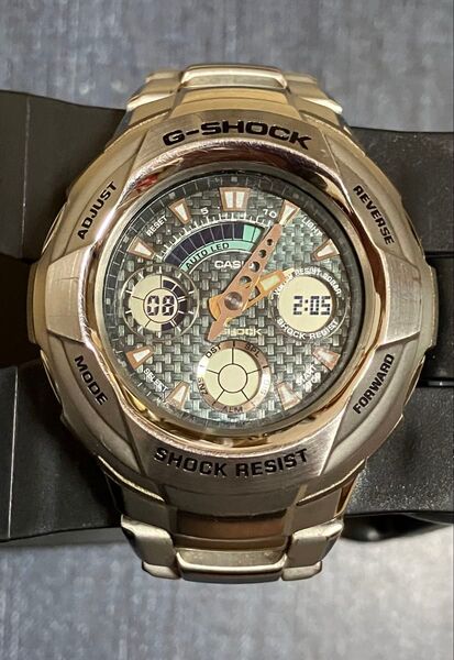 美品 CASIO カシオ G-SHOCK G-ショック G-1800D-2AJF デジアナ メタルブレス 腕時計