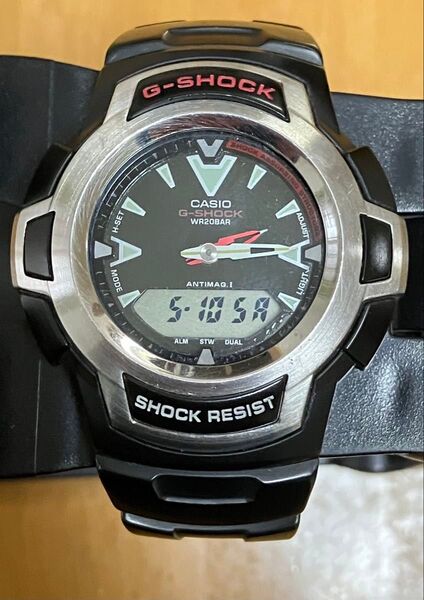 稼働品 CASIO カシオ G-SHOCK Gショック G-200-1EJF デジアナ 中古デジタル時計 電池新品交換済み