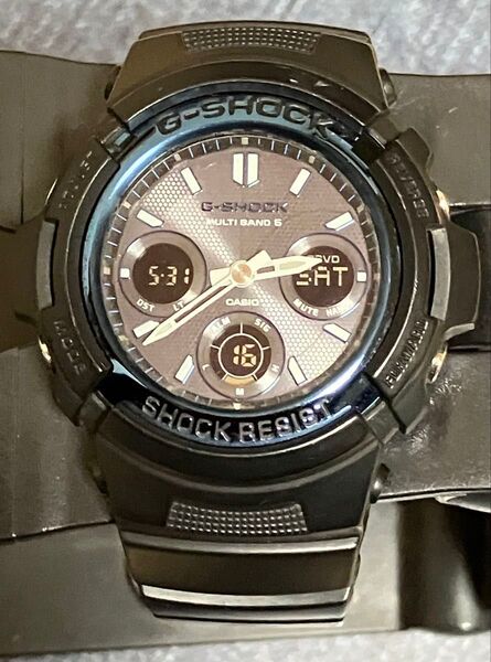 稼働品 CASIO カシオ G-SHOCK G-ショック AWG-M100A-1AJF 電波タフソーラー デジアナ マルチバンド6