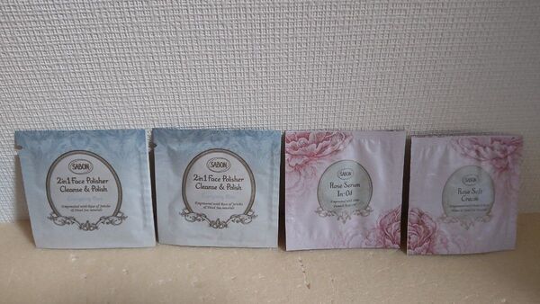 【未使用】SABON フェイスポリッシャー&美容液、クリーム 試供品