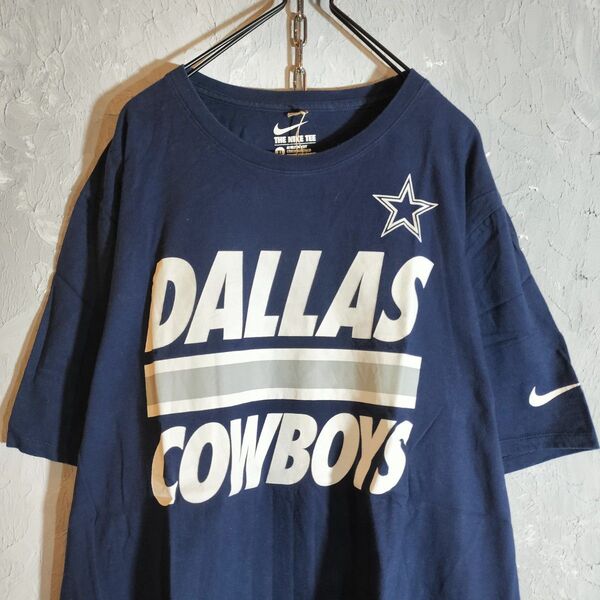 NIKE ナイキ NFL ダラスカウボーイズ チームロゴ 半袖 Tシャツ ストリート ビッグシルエット アメリカ古着 USA