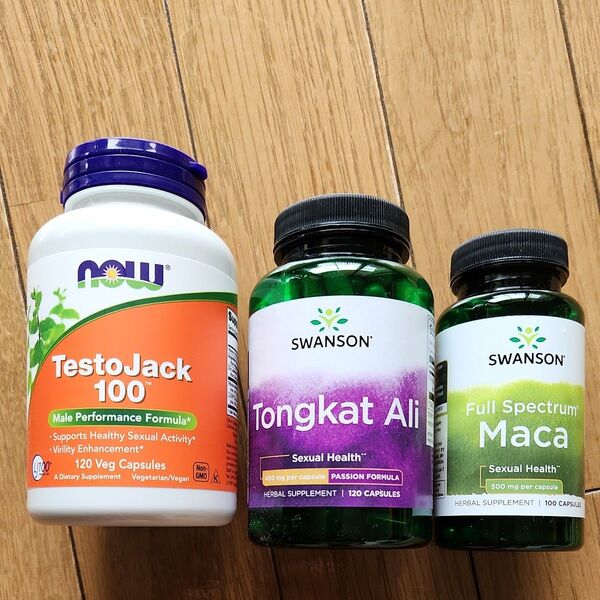 TestJack100(120錠) トンカットアリ(120錠) フルスペクトラムマカ(100錠)合計3本セット Swanson