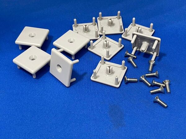 アルミフレーム用キャップ □30用 HFCB6-3030 ライトグレー ボルト止めタイプ 5個セット