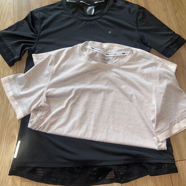 PUMA トレーニングウェア 半袖Tシャツ 2枚セット 薄手 テニス ランニング L