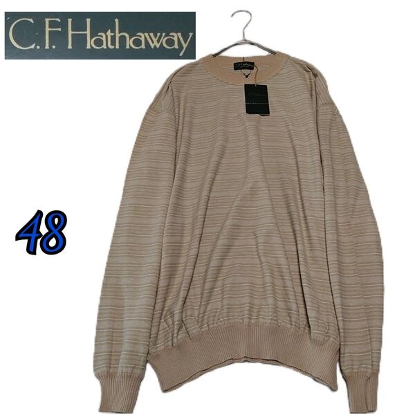 C. F. Hathaway(C.F. ハサウェイ)メンズ長袖Tシャツ 綿100% 48号 イタリー製 ヴィンテージ