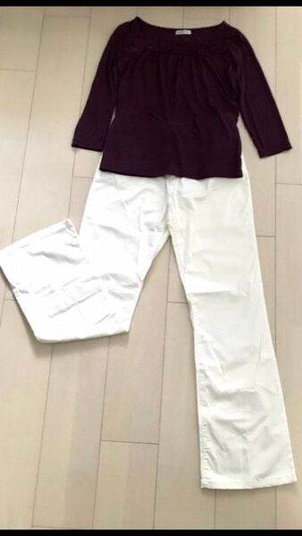 Tシャツ七分丈、ズボン上下セット