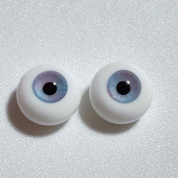 ディーラー様製 グラスアイ 16mm/9mm ライトブルー ピンク グラデーション/ ドールアイ 水色