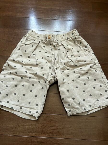 アプレレクール キッズ ハーフパンツ ドット柄 ベージュ 120